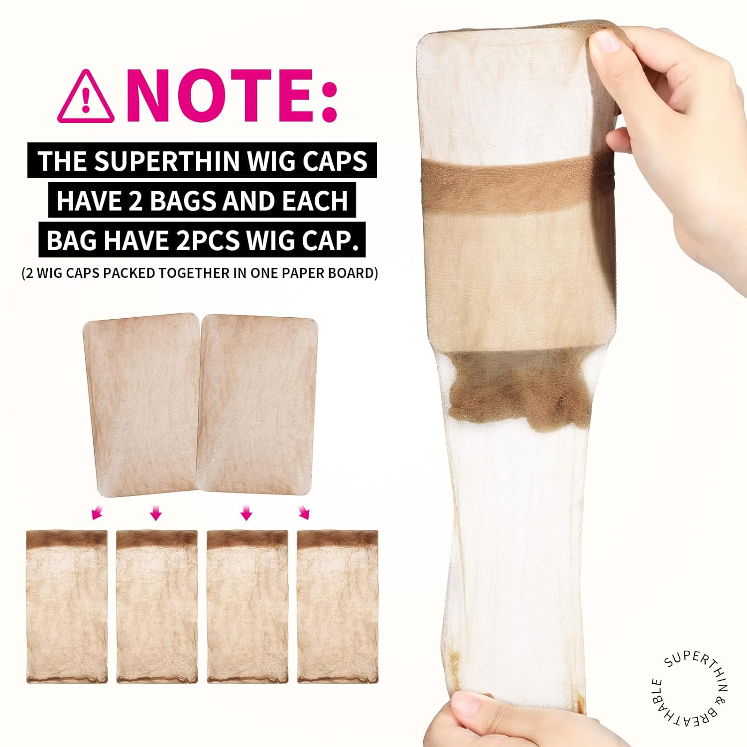 1/3 sacs maille en Nylon venti - Wig Cap Stocking avis et prix